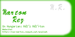 marton rez business card